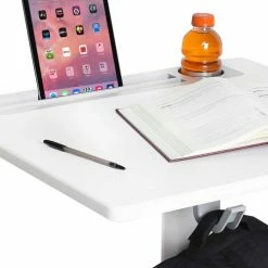 Seville Classics Airlift® XL Sit-Stand Mobile Desk with Cup Holder, White -Outlet Desks & Workstations Store OFF65904 Student Desk White Beauty Prop 2 2200