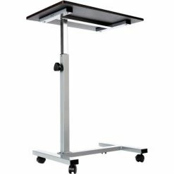 Seville Classics airLIFT® Height Adjustable Mobile Laptop Desk Cart, Silver -Outlet Desks & Workstations Store OFF65921B Beauty Low 2200