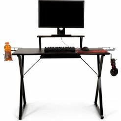 Seville Classics airLIFT® Gaming eSports Computer Desk, Black -Outlet Desks & Workstations Store OFF65922B lifestyle 2200 1
