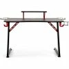 Seville Classics airLIFT® Elite Gaming eSport Computer Desk, Black with Red Accessories