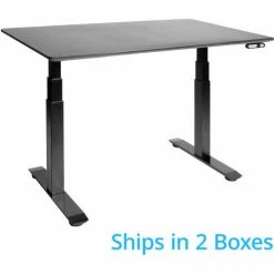 Seville Classics AIRLIFT™ S3 Electric Height Adjust Desk - 54"W x 28"D x 25.6"-51.4"H - Black with Black Frame -Outlet Desks & Workstations Store OFFK65818 04