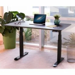 Seville Classics AIRLIFT™ S3 Electric Height Adjust Desk - 54"W x 28"D x 25.6"-51.4"H - Black with Black Frame -Outlet Desks & Workstations Store OFFK65818 07