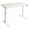 Seville Classics AIRLIFT™ S3 Electric Height Adjust Desk - 54"W x 28"D x 25.6"-51.4"H - White with White Frame