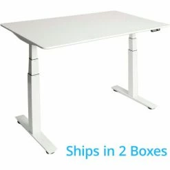 Seville Classics AIRLIFT™ S3 Electric Height Adjust Desk - 54"W x 28"D x 25.6"-51.4"H - White with White Frame -Outlet Desks & Workstations Store OFFK65823 04