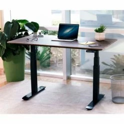 Seville Classics AIRLIFT™ S3 Electric Height Adjust Desk - 54"W x 28"D x 25.6"-51.4"H - Walnut with Black Frame -Outlet Desks & Workstations Store OFFK65826 06