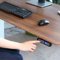 Seville Classics AIRLIFT™ S3 Electric Height Adjust Desk - 54"W x 28"D x 25.6"-51.4"H - Walnut with White Frame -Outlet Desks & Workstations Store OFFK65827 08