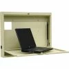 Omnimed® Turntable Laptop Wall Desk, Key Lock, Light Gray