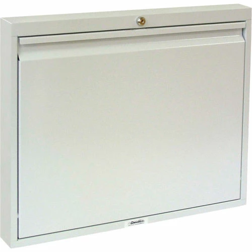 Omnimed® Slim Line Full Size Wall Desk, Self Close, Key Lock, Beige 1 Omnimed® Slim Line Full Size Wall Desk, Self Close, Key Lock, Beige