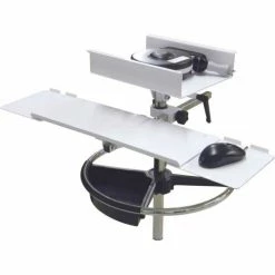 Omnimed® Keyboard Tray with Pivoting Left/Right Mouse Tray, For Omni Transport Cart 350707