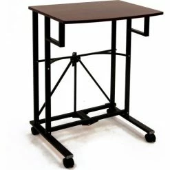 Origami Rack Origami RDP-01 Collapsible Laptop Trolley, Wood Top, Black -Outlet Desks & Workstations Store ORI RDP 01