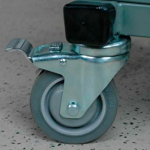 Stackbin Mobile Computer Desk w/ Top Shelf, 36"W x 24"D x 33-1/2"H, Black 3 Stackbin Mobile Computer Desk w/ Top Shelf, 36"W x 24"D x 33-1/2"H, Black - Image 3