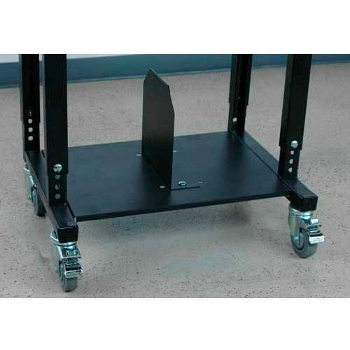 Stackbin Mobile Computer Desk w/ Top Shelf, 36"W x 24"D x 33-1/2"H, Black 4 Stackbin Mobile Computer Desk w/ Top Shelf, 36"W x 24"D x 33-1/2"H, Black - Image 4