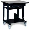 Stackbin Small Mobile Computer Station, 36"W x 24"D x 33-1/2"H, Black