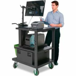 Newcastle Systems PC Series Mobile Powered Workstation, 35.5"W x 26"D, 200AH SLA Battery -Outlet Desks & Workstations Store PC A IN USE 3