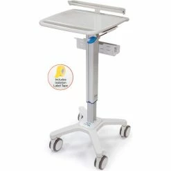 Capsa Healthcare Mobile Laptop Cart 33-1/4" to 49-8/10"H, Gray