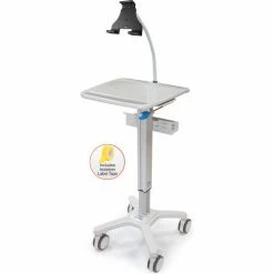 Capsa Healthcare Mobile Tablet Cart 33-1/4" to 49-9/10"H, Gray