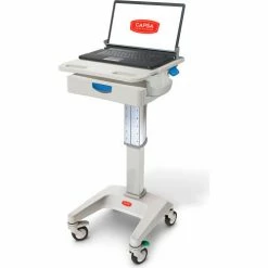 Capsa Healthcare LX5 Non-Powered Laptop Cart, One 3" Drawer, 45 lbs. Weight Capacity -Outlet Desks & Workstations Store PS5 LX5 NG D10 M 45