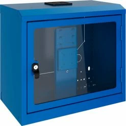 Rousseau Metal Rousseau R5MCA-2451 Wall-Mounted Cabinet with Polycarbonate Door, Avalanche Blue