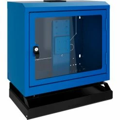 Rousseau Metal Rousseau R5MCA-2453 Wall-Mounted Cabinet with Polycarbonate Door and Keyboard & Mouse Support