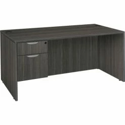 Regency Legacy 60" Single Pedestal Desk, Ash Grey