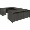 Regency Legacy 71" Double Full Pedestal U-Desk, Ash Grey