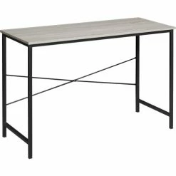 Regency Niche Soho Home Office Writing Desk, Modern Study Desk Shell, Weathered Grey