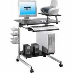 Techni Mobili Compact Computer Desk, 27-1/2"W x 19"D x 36"H, Espresso