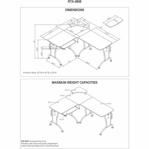 Techni Mobili Deluxe L-Shaped Computer Desk with Pull Out Keyboard Panel, Mahogany 8 Techni Mobili Deluxe L-Shaped Computer Desk with Pull Out Keyboard Panel, Mahogany - Image 8