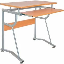 Techni Mobili Compact Computer Desk, 43"W x 19-1/2"D x 30"H, Cherry -Outlet Desks & Workstations Store RT5 RTA 8336 C09