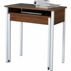 Techni Mobili Retractable Student Desk with Storage, 31-1/2"W x 17-3/4"D x 33-1/2"H, Walnut -Outlet Desks & Workstations Store RTA 1459 WAL 2