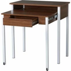 Techni Mobili Retractable Student Desk with Storage, 31-1/2"W x 17-3/4"D x 33-1/2"H, Walnut -Outlet Desks & Workstations Store RTA 1459 WAL 7