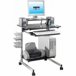 Techni Mobili Compact Computer Desk, 27-1/2"W x 19"D x 36"H, Espresso -Outlet Desks & Workstations Store RTA 2018 ES18 8