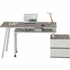 Techni Mobili Rotating Multi-Positional Modern Desk, Gray 10 Techni Mobili Rotating Multi-Positional Modern Desk, Gray -Outlet Desks & Workstations Store RTA 2336 GRY 4