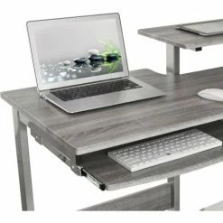 Techni Mobili Complete Computer Workstation Desk, 37-3/4"W x 22"D x 35-1/4"H, Gray -Outlet Desks & Workstations Store RTA 2706A GRY 16