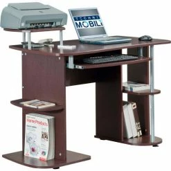 Techni Mobili Complete Computer Workstation Desk with Storage, Chocolate -Outlet Desks & Workstations Store RTA 8104 CH36 3