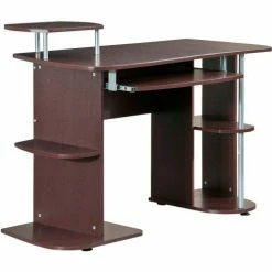Techni Mobili Complete Computer Workstation Desk with Storage, Chocolate -Outlet Desks & Workstations Store RTA 8104 CH36 5