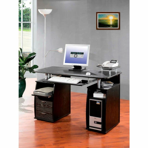 Techni Mobili Complete Computer Workstation Desk with Storage, Espresso 3 Techni Mobili Complete Computer Workstation Desk with Storage, Espresso - Image 3