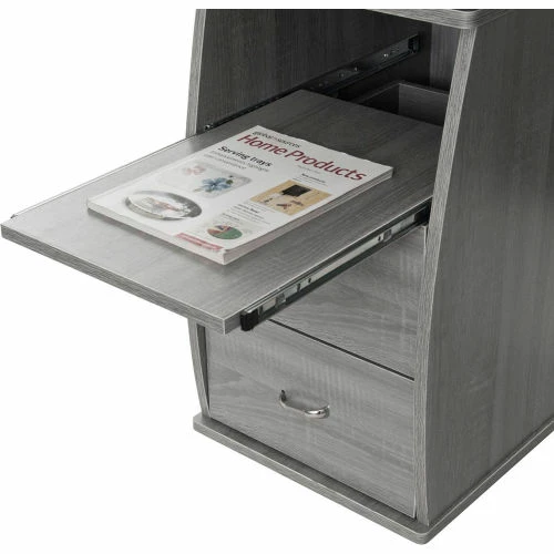 Techni Mobili Complete Computer Workstation Desk with Storage, Gray 6 Techni Mobili Complete Computer Workstation Desk with Storage, Gray - Image 6