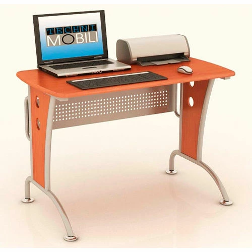Techni Mobili Computer Desk with Mobile CPU Caddy, 44"W x 24"D x 30"H, Dark Honey 2 Techni Mobili Computer Desk with Mobile CPU Caddy, 44"W x 24"D x 30"H, Dark Honey - Image 2