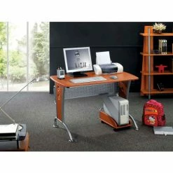 Techni Mobili Computer Desk with Mobile CPU Caddy, 44"W x 24"D x 30"H, Dark Honey 8 Techni Mobili Computer Desk with Mobile CPU Caddy, 44"W x 24"D x 30"H, Dark Honey -Outlet Desks & Workstations Store RTA 8338 DH33 2