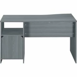 Techni Mobili Classic Computer Desk with Multiple Drawers, Gray -Outlet Desks & Workstations Store RTA 8404 GRY 8