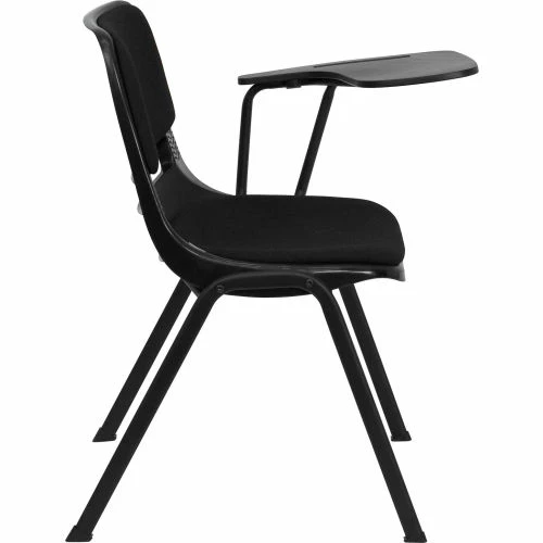Flash Furniture Ergonomic Shell Chair - Left Handed Tablet Arm - Padded Fabric - Black 2 Flash Furniture Ergonomic Shell Chair - Left Handed Tablet Arm - Padded Fabric - Black - Image 2