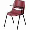 Flash Furniture Ergonomic Shell Chair - Left Handed Tablet Arm - Burgundy