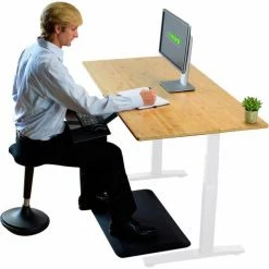 Uncaged Ergonomics RU-WB Rise Up Electric Adjustable Height Standing Desk, Bamboo Top & White Frame -Outlet Desks & Workstations Store Rubw 03