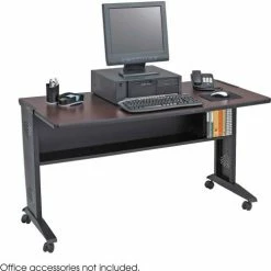 Safco® Products 1933 54"W Reversible Top Computer Desk with Casters