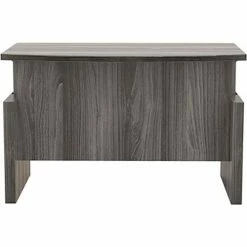 Safco® Aberdeen Height-Adjustable Desk, Bow Front w/Base, 42"D x 72"W, Gray Steel -Outlet Desks & Workstations Store SAC ABDH7242LGS 1