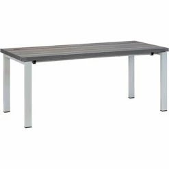 Safco® Aberdeen Table Desk w/Straight Top, 30"D x 72"W, Gray Steel -Outlet Desks & Workstations Store SAC ABTDS72LGS 1
