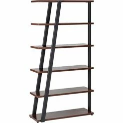 Safco® Mirella 5 Shelf Bookshelf, 13-1/2"D x 36-3/4"W x 67-1/2"H, Southern Tobacco -Outlet Desks & Workstations Store SAC MRBS5STO