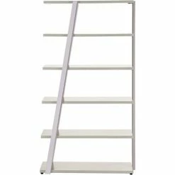 Safco® Mirella 5 Shelf Bookshelf, 13-1/2"D x 36-3/4"W x 67-1/2"H, White Ash -Outlet Desks & Workstations Store SAC MRBS5WAH 1