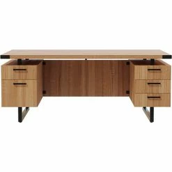 Safco® Mirella Free Standing Desk, BBB/BF, 36"D x 72"W x 29-1/2"H, Sand Dune -Outlet Desks & Workstations Store SAC MRDBF7236SDD 1